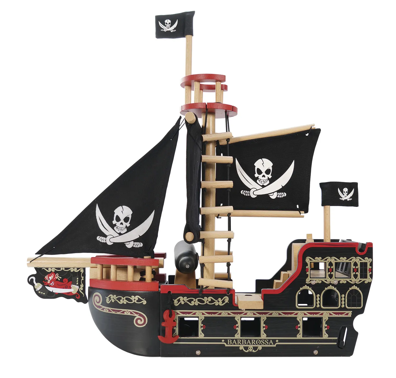 Barbarossa Piratenschiff & Figuren / Barbarossa Pirate Ship & Characters Barbarossa Piratenschiff & Figuren / Barbarossa Pirate Ship & Characters-Le Toy Van (LTV)