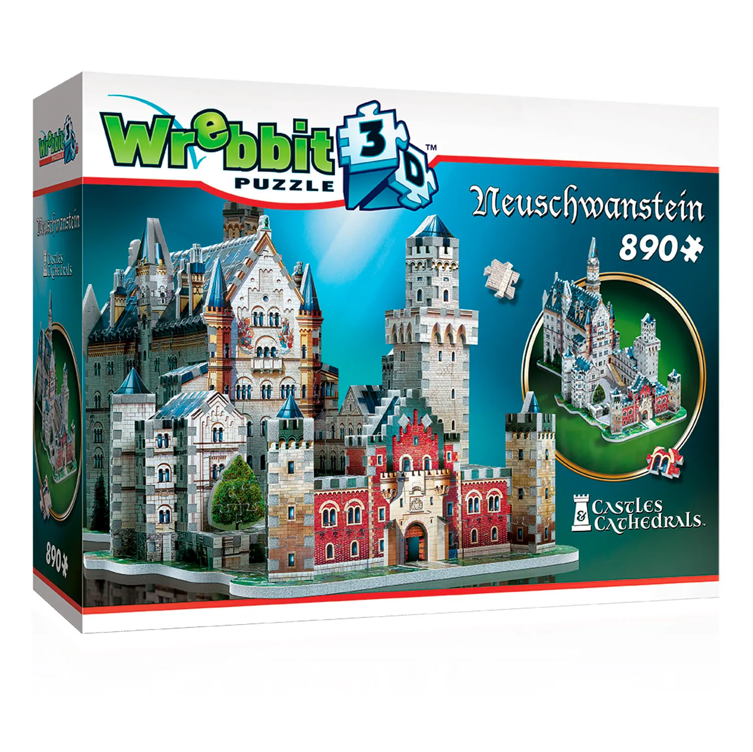 Schloss Neuschwanstein - Neuschwanstein Castle / 3D-Puzzle-Wrebbit-3D Puzzles