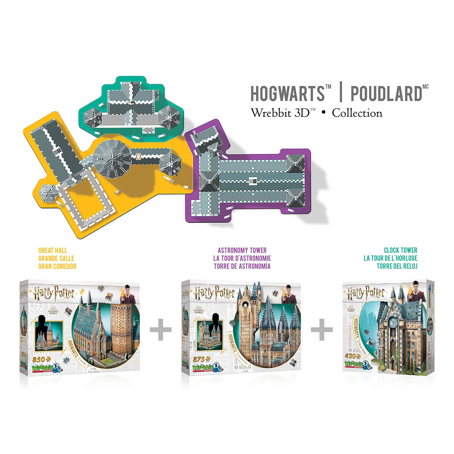 Hogwarts Astronomieturm Harry Potter/Hogwarts Astronomy Tower 875 pcs. 3D-Puzzle-Wrebbit-3D Puzzles