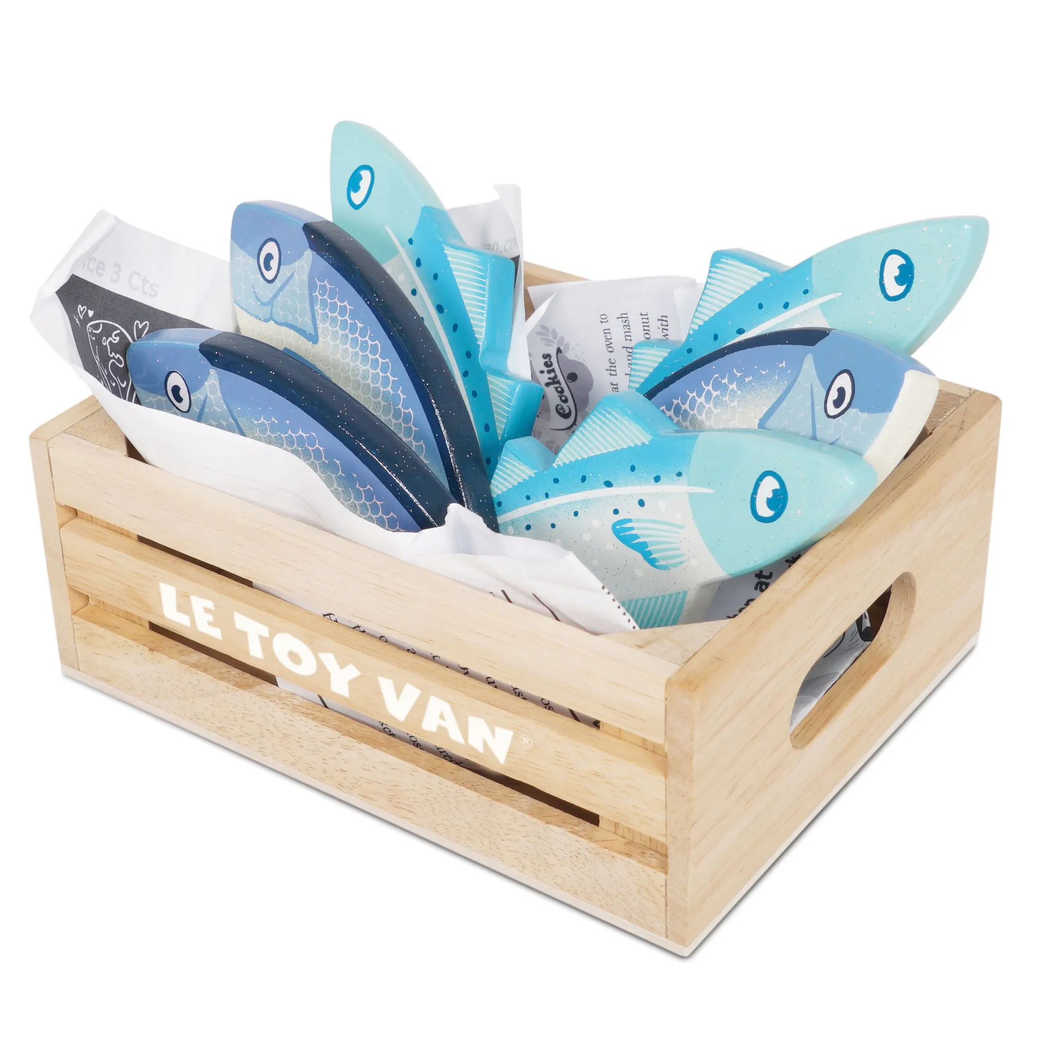 Frischfisch Marktkiste / Market Fish Wooden Play Food Crate (New Look)-Le Toy Van (LTV)