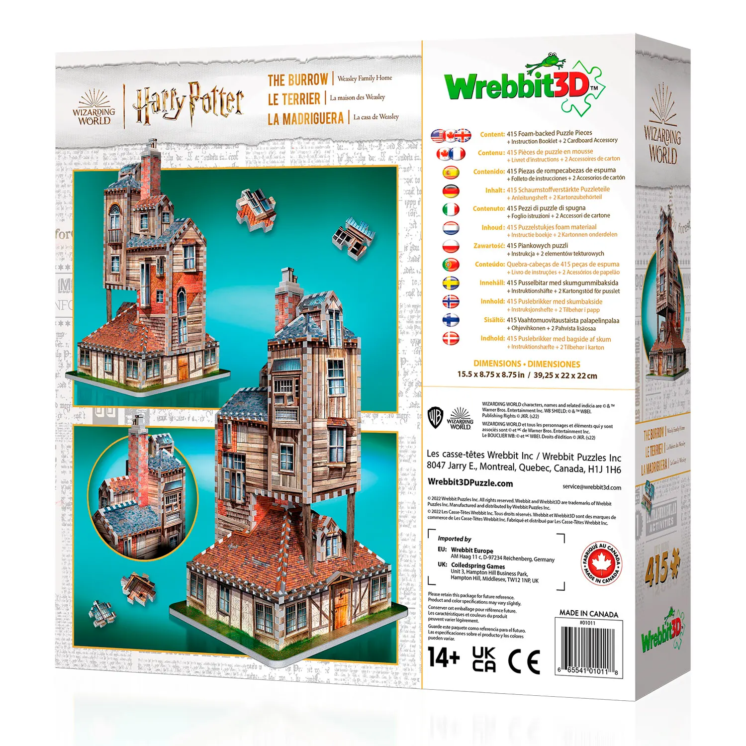 Fuchsbau - Harry Potter / The Burrow 415 pcs. 3D-Puzzle-Wrebbit-3D Puzzles