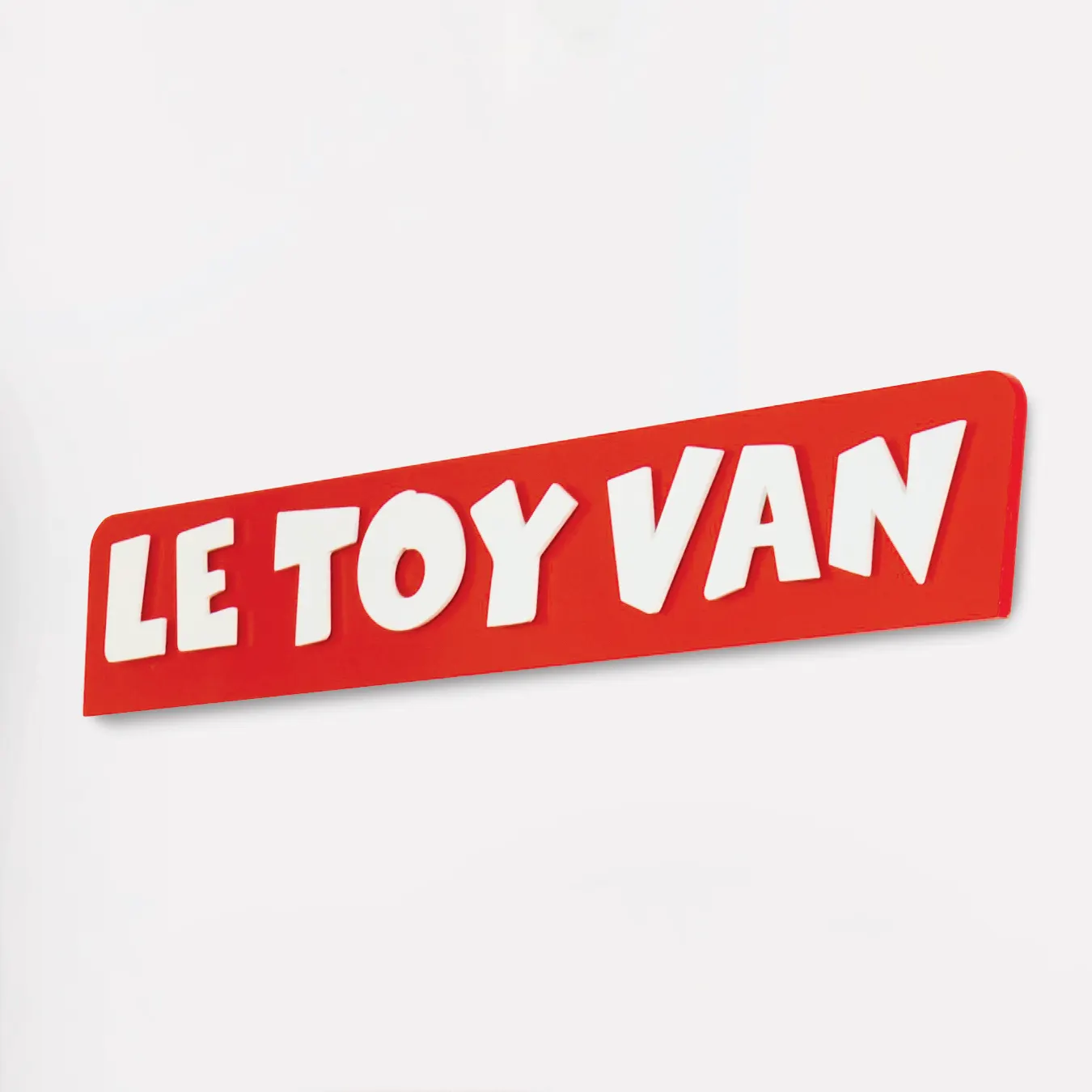 Schild mit Le Toy Van Logo / Wooden Header Board