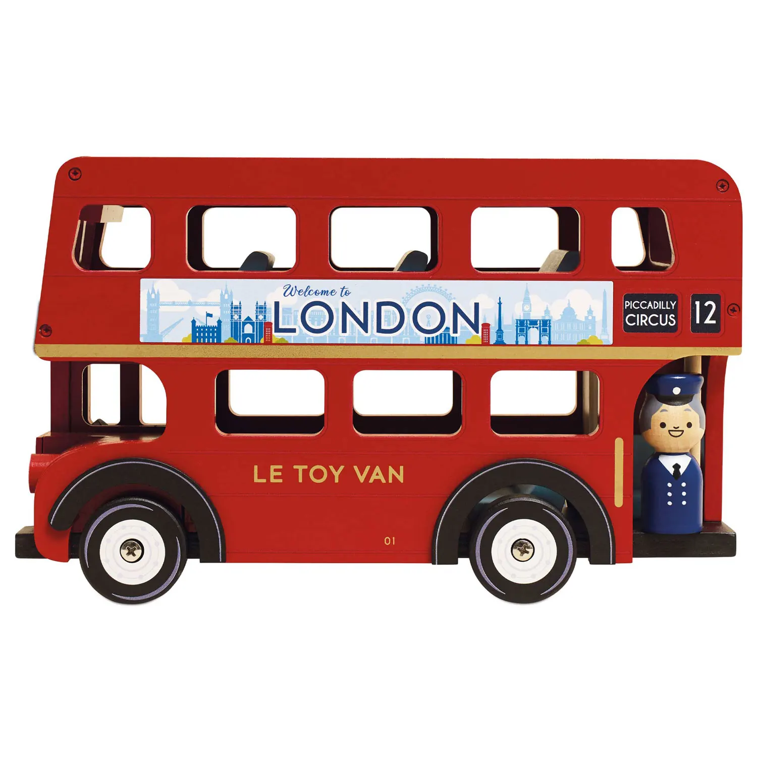 London Wooden Bus & Character