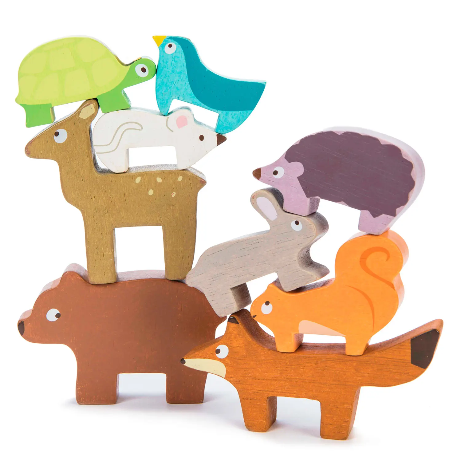 Stapelspiel Waldtiere / Woodland Stacking Forest Anmimals & Bag-Le Toy Van (LTV)