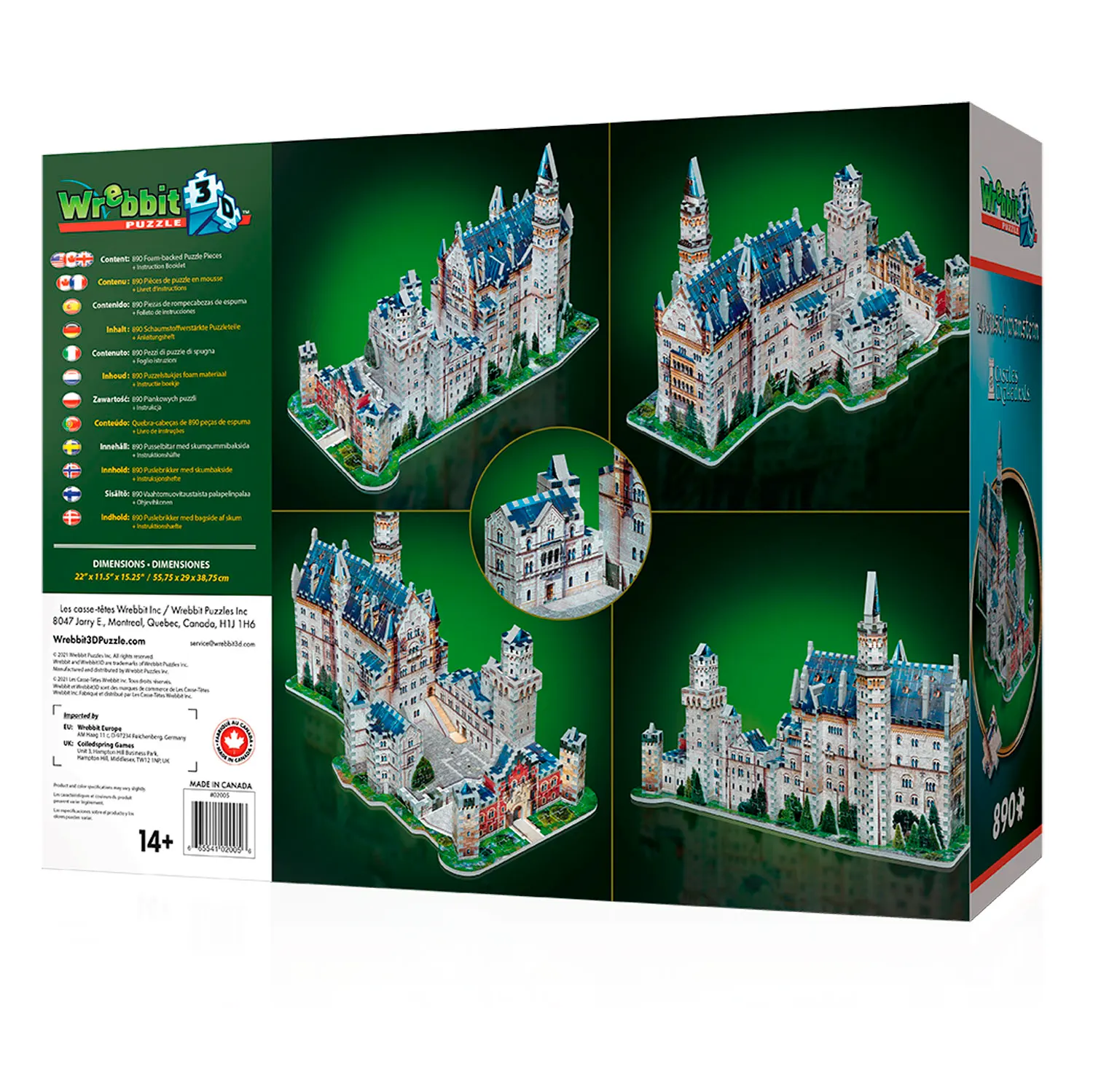 Schloss Neuschwanstein - Neuschwanstein Castle / 3D-Puzzle-Wrebbit-3D Puzzles