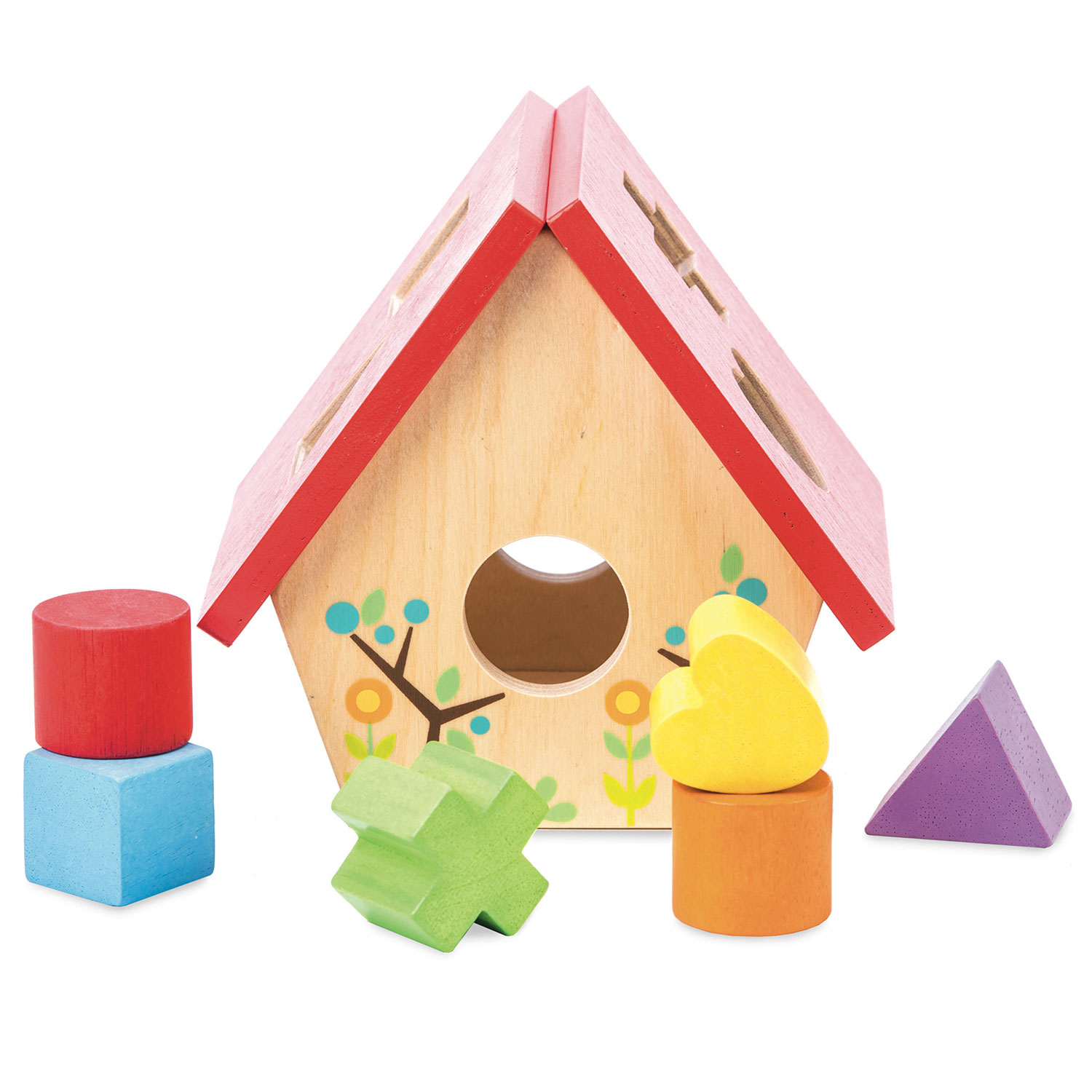 Mein kleines Vogelhaus - Formen Sortierspiel / Woodland Bird House Shape Sorter