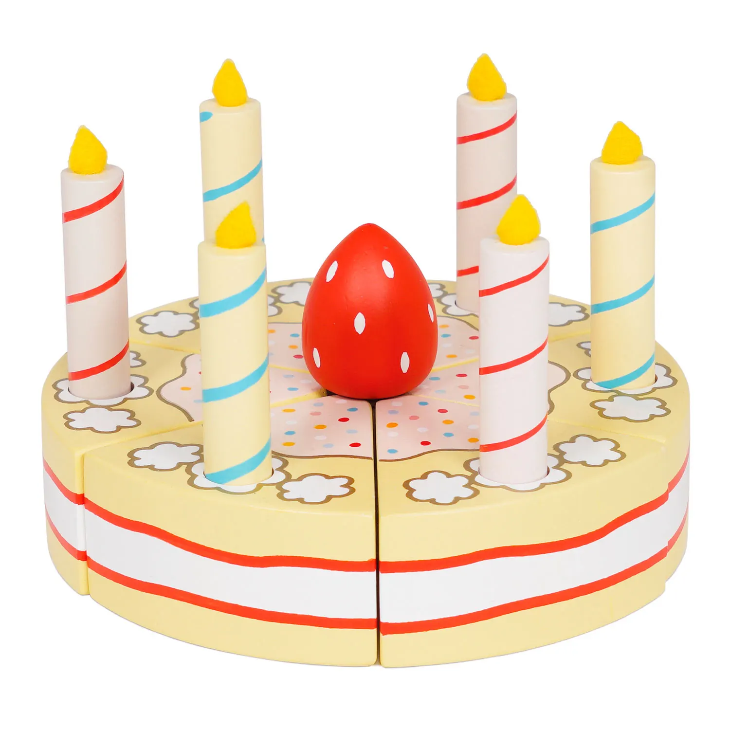 Vanilla Geburtstagkuchen / Sliceable Birthday Cake & Candles Vanilla Geburtstagkuchen / Sliceable Birthday Cake & Candles-Le Toy Van (LTV)