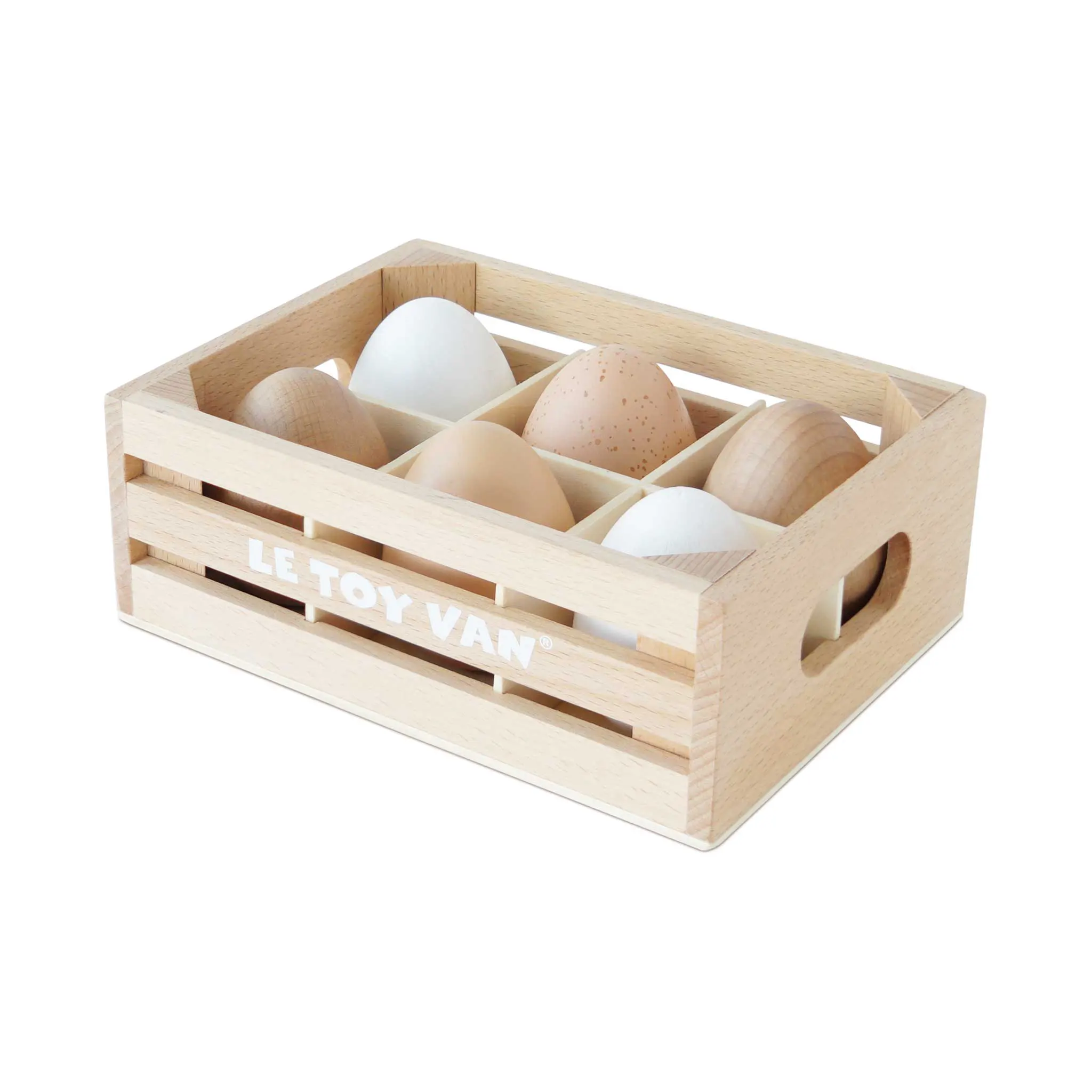 Frische Holzeier halbes Dutzend Marktkiste/Farm Eggs Wooden Market Crate - 2022-Le Toy Van (LTV)