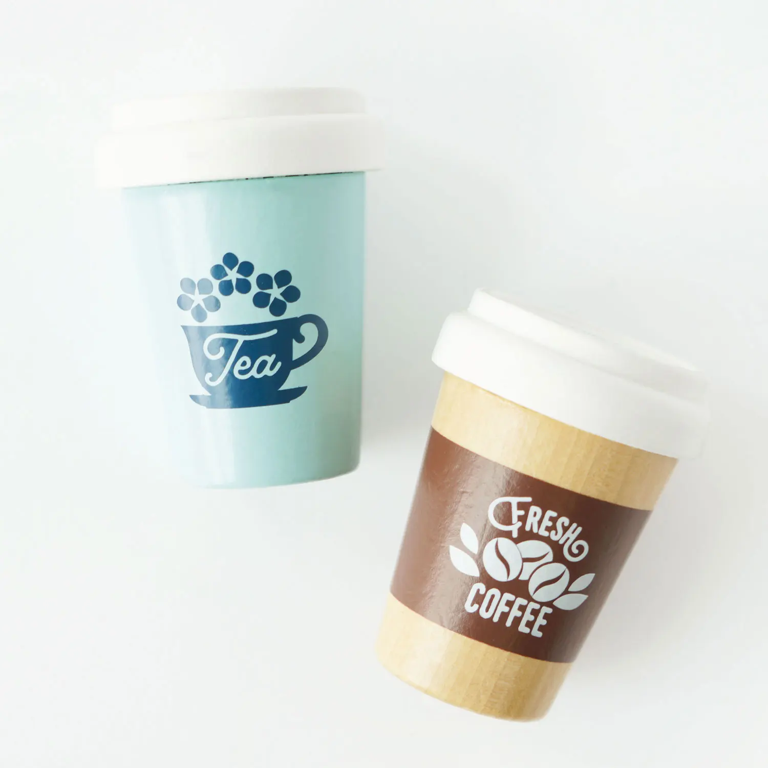 Tea & Coffee Re-Useable Eco Cups/Tee & Kaffee Wiederverwendbare Öko-Becher Tea & Coffee Re-Useable Eco Cups/Tee & Kaffee Wiederverwendbare Öko-Becher-Le Toy Van (LTV)