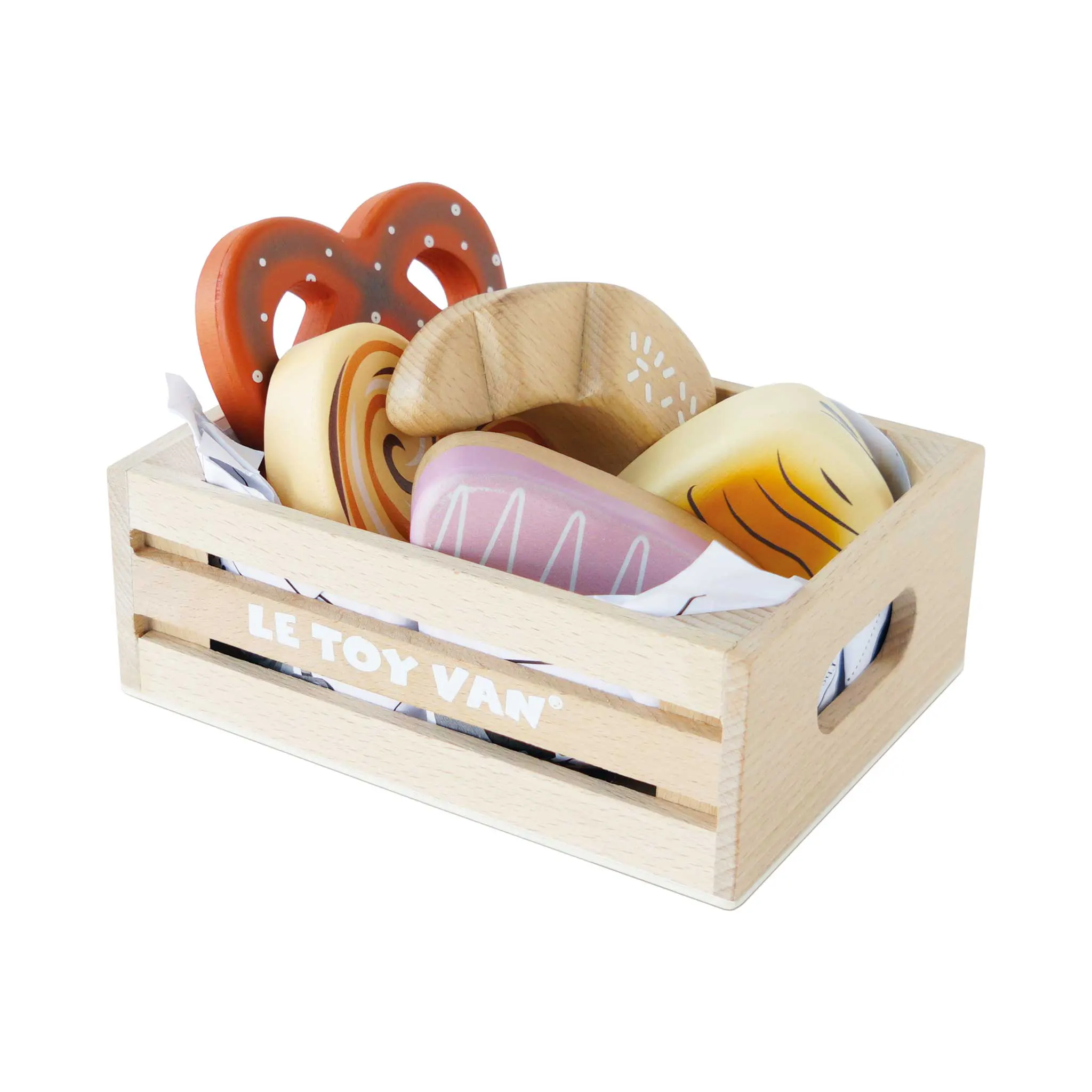 Backwaren Marktkiste /Bakery & Patisserie Wooden Market Crat (New Look) Backwaren Marktkiste /Bakery & Patisserie Wooden Market Crat (New Look)-Le Toy Van (LTV)