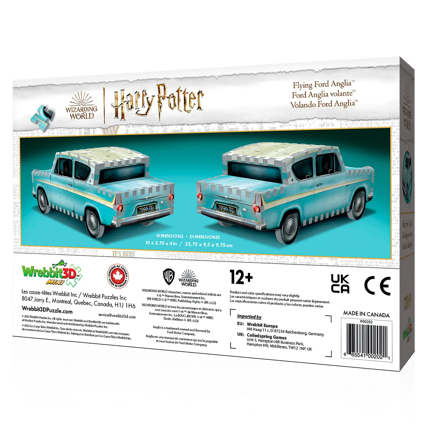 Flying Ford Anglia Mini Harry Potter 130 pcs. - 3D-Puzzle-Wrebbit-3D Puzzles
