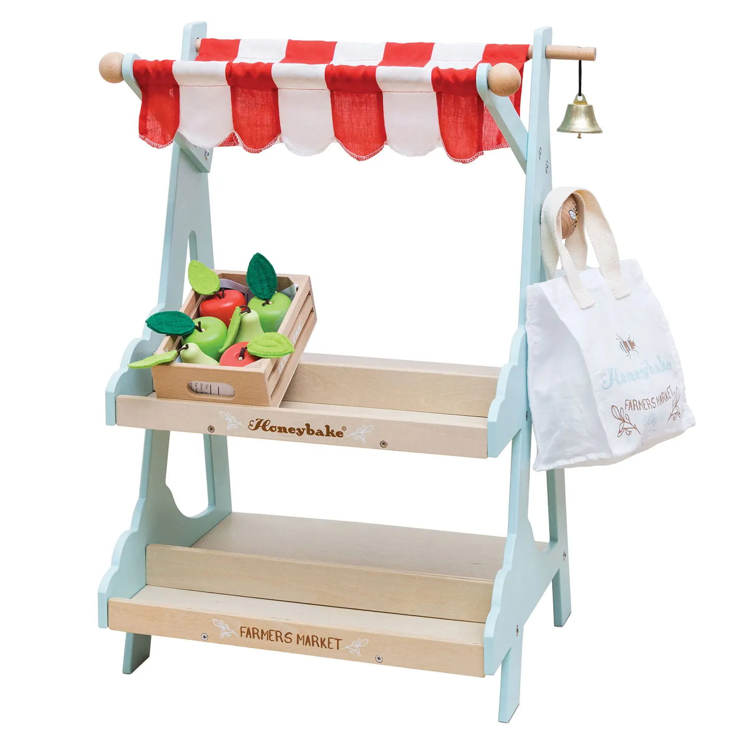 Honeybee Marktstand / Wooden Market Stall & Fruit Play Food Crate Honeybee Marktstand / Wooden Market Stall & Fruit Play Food Crate-Le Toy Van (LTV)