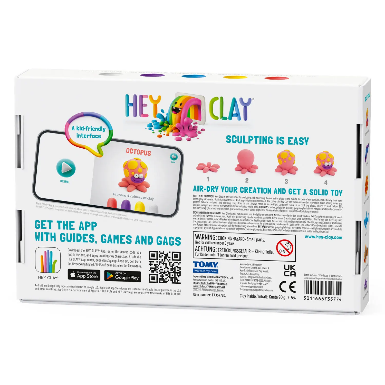 Hey Clay - OZEAN - Set mit je 6 Dosen-TOMY
