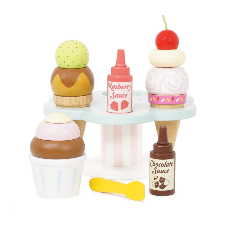 Carlos Eisständer / Wooden Ice Cream Stand & Toppings (New Look)-Le Toy Van (LTV)