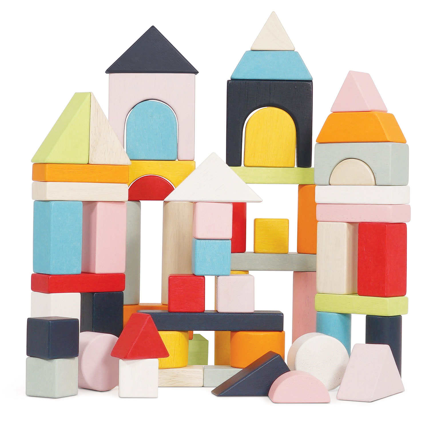 Bausteine & Tasche / Colourful Building Blocks & Bag - 60 piece