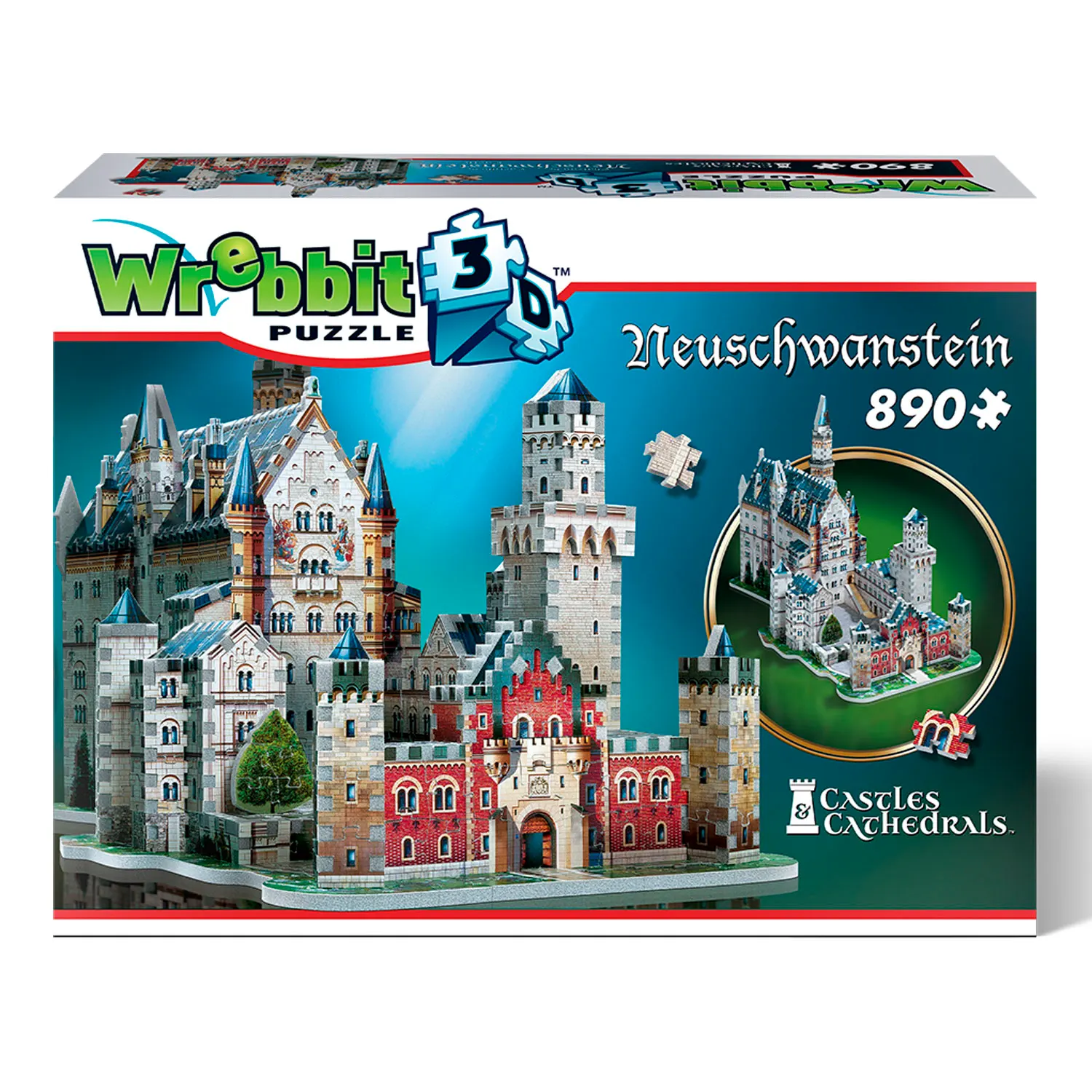 Schloss Neuschwanstein - Neuschwanstein Castle / 3D-Puzzle-Wrebbit-3D Puzzles